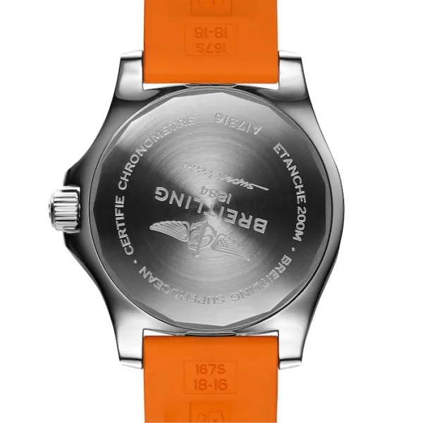 Breitling Superocean Women Automatic Orange Rubber Watch A17316D71O1S1 - view 5