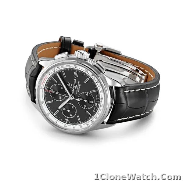 Breitling Premier Men Automatic Black Crocodile Watch A13315351B1P1
