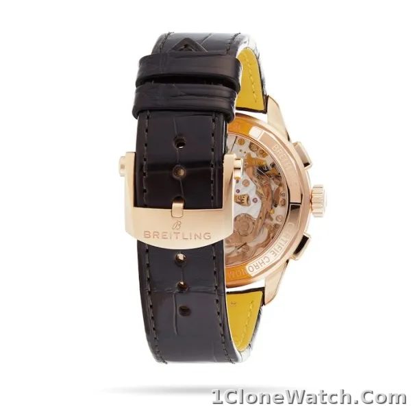 Breitling Premier Men Silver Alligator Watch RB0930371G1P1
