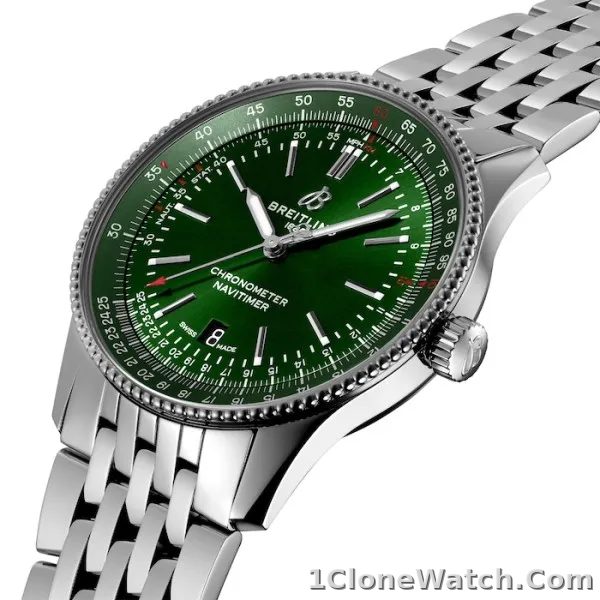 Breitling Navitimer Men Automatic Green Stainless Steel Watch A17326361L1A1