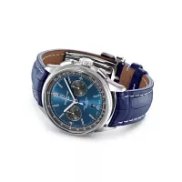Breitling Premier Men Automatic Blue Crocodile Watch AB0118A61C1P1 - view 4