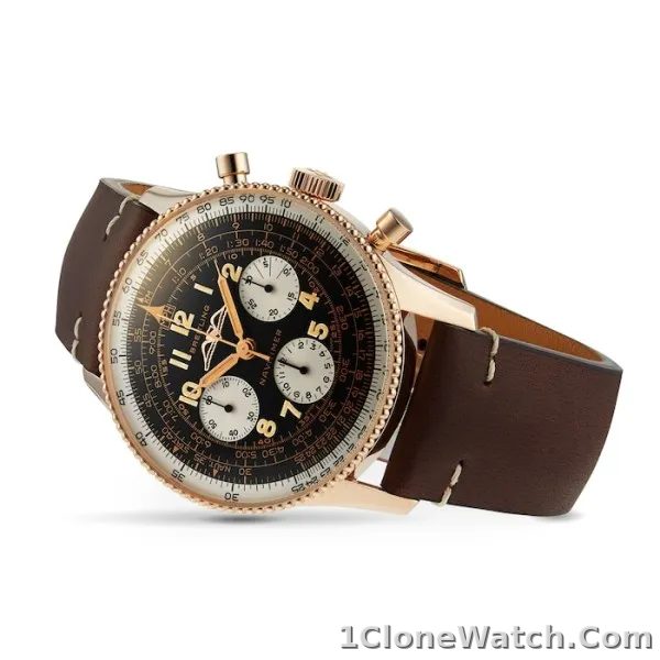 Breitling Navitimer Men Automatic Brown Leather Watch RB0910371B1X1