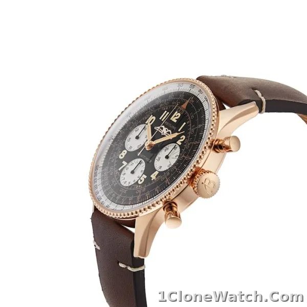 Breitling Navitimer Men Automatic Brown Leather Watch RB0910371B1X1
