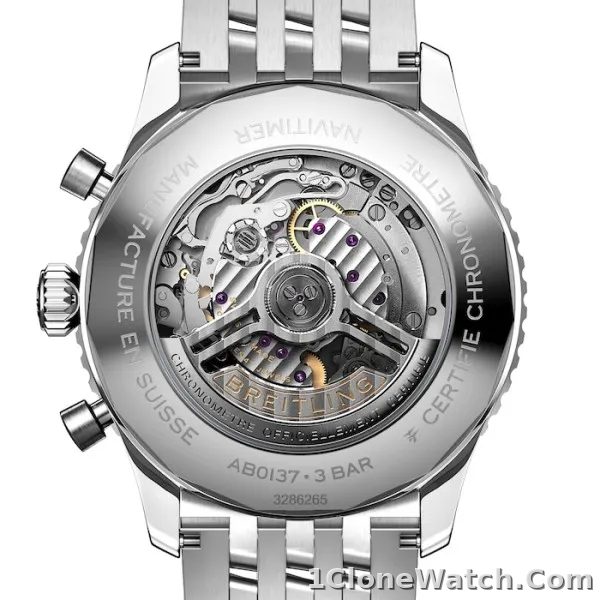 Breitling Navitimer Men Automatic Green Stainless Steel Watch AB0137241L1A1