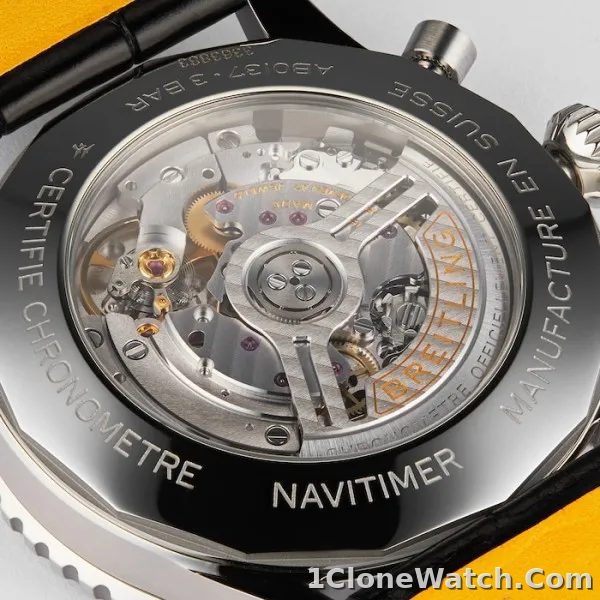 Breitling Navitimer Men Automatic Black Alligator Watch AB0137211B1P1