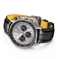 Breitling Navitimer Men Automatic Silver Alligator Watch AB0138241G1P1 - view 4
