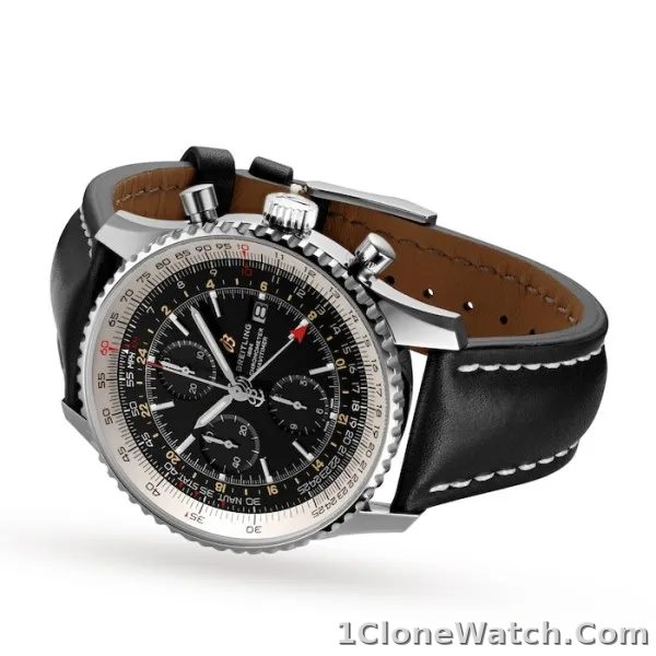 Breitling Navitimer Men Automatic Black Leather Watch A24322121B2X1 - detail