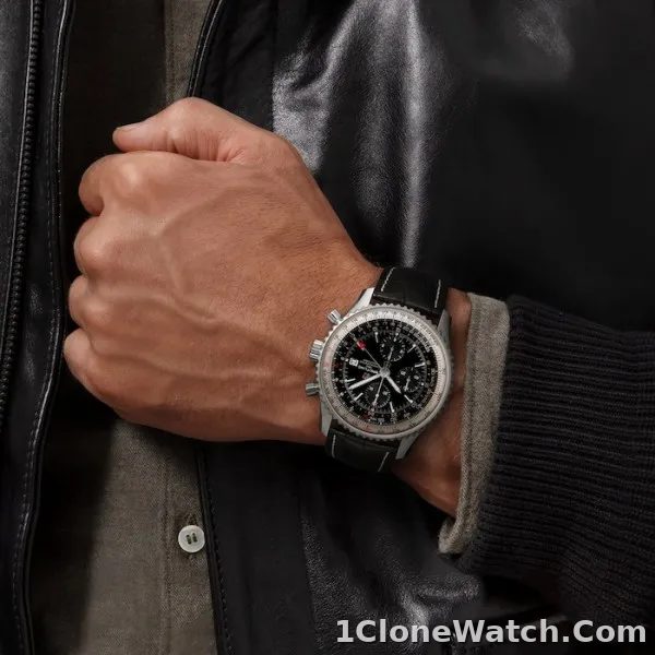 Breitling Navitimer Men Automatic Black Leather Watch A24322121B2X1 - detail