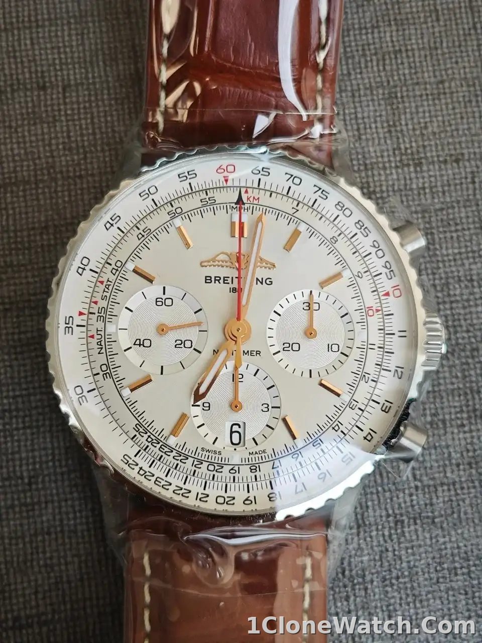 Breitling Navitimer Men Automatic Silver Stainless Steel Watch AB0139211G1A1