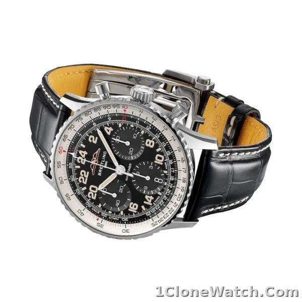 Breitling Navitimer Men Automatic Black Crocodile Watch PB02301A1B1P1 - detail