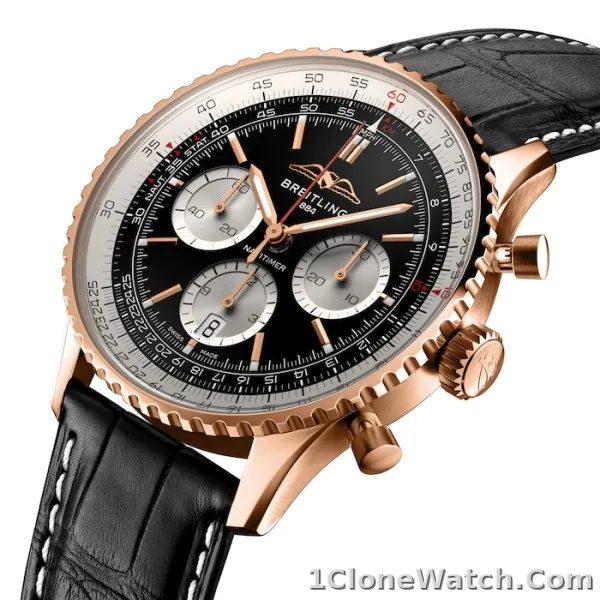 Breitling Navitimer Men Automatic Black Alligator Watch RB0138211B1P1