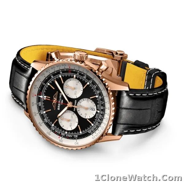 Breitling Navitimer Men Automatic Black Alligator Watch RB0138211B1P1