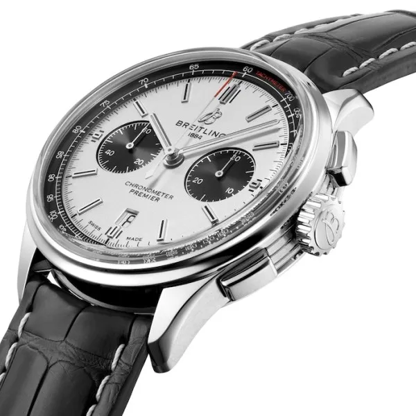 Breitling Premier Men Automatic Black Crocodile Watch AB0118221G1P1 - gallery
