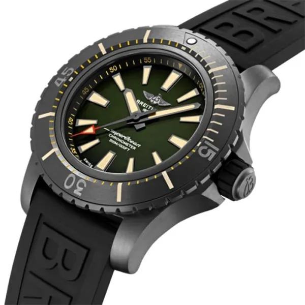 Breitling Superocean Men Automatic Green Rubber Watch V17369241L1S1 - gallery