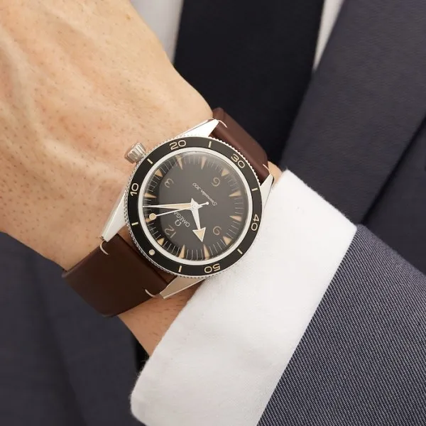 Omega Seamaster Men Automatic Black Calf Watch O23432412101001 - gallery