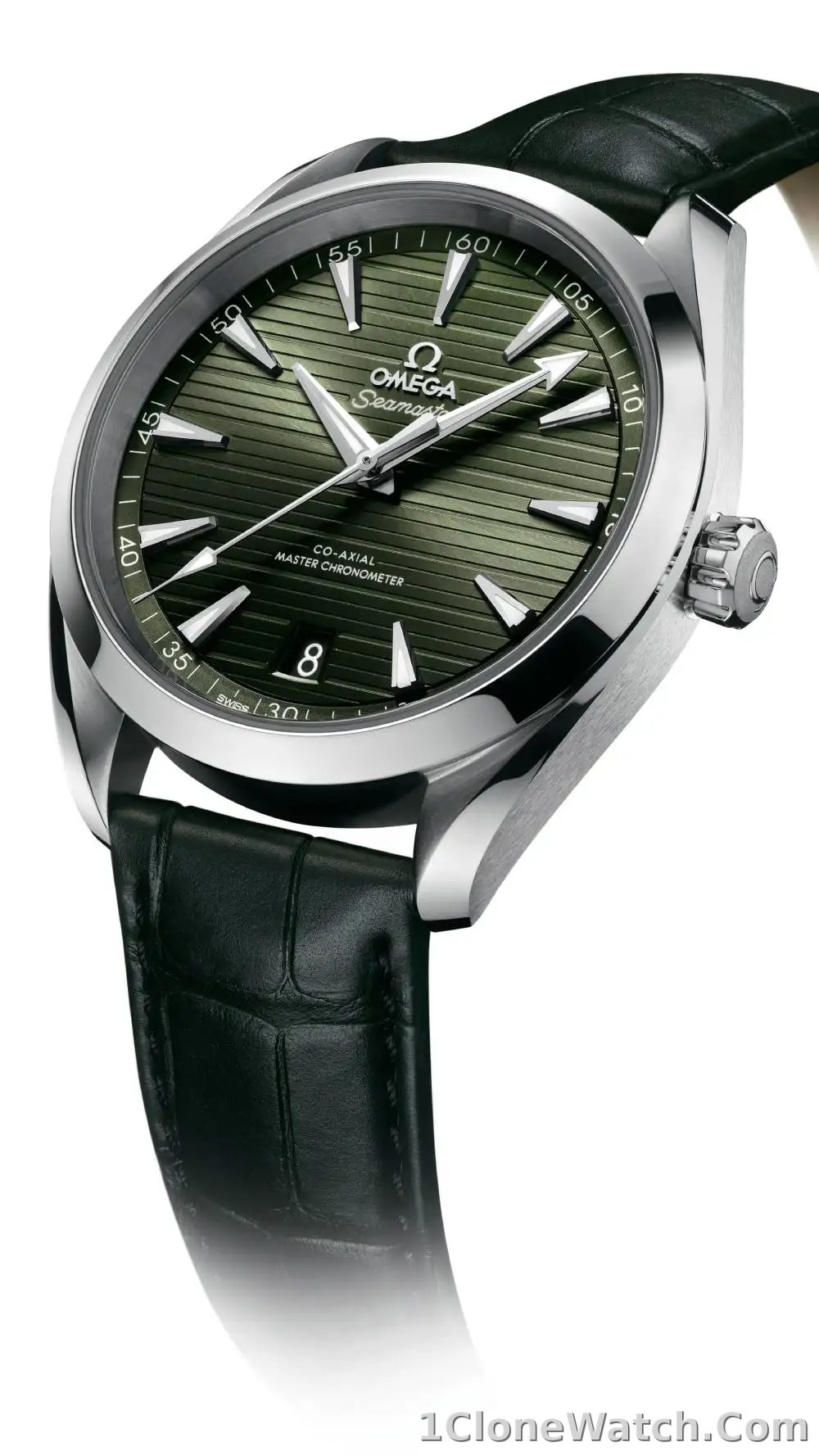 Omega Seamaster Aqua Terra Men Automatic Green Leather Watch O22013412110001