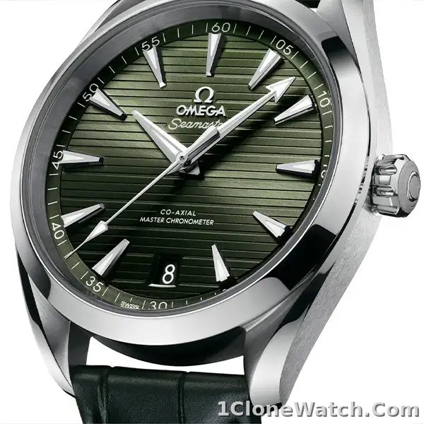 Omega Seamaster Aqua Terra Men Automatic Green Leather Watch O22013412110001