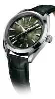 Omega Seamaster Aqua Terra Men Automatic Green Leather Watch O22013412110001 - view 3