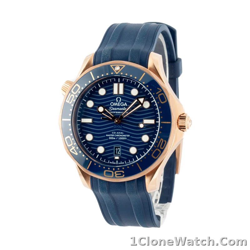 Omega Seamaster Men Automatic Blue Rubber Watch O21022422003002