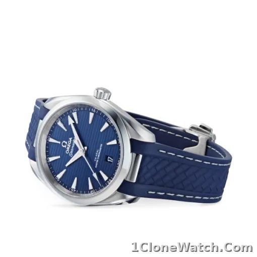 Omega Seamaster Aqua Terra Men Automatic Blue Rubber Watch O22012382003001