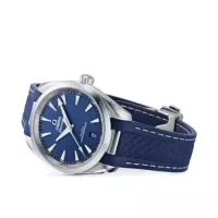 Omega Seamaster Aqua Terra Men Automatic Blue Rubber Watch O22012382003001 - view 3