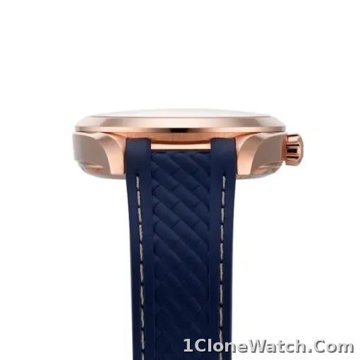 Omega Seamaster Aqua Terra Men Automatic Blue 18ct Rose Gold Watch O22052412103001 - detail