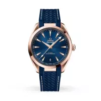 Omega Seamaster Aqua Terra Men Automatic Blue 18ct Rose Gold Watch O22052412103001 - view 1