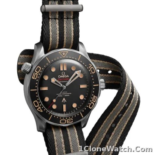 Omega Seamaster Men Automatic Black Fabric 007 Watch O21092422001001
