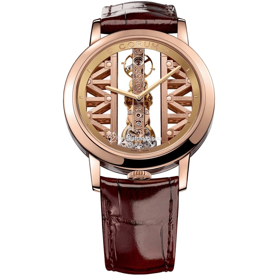 Corum Golden Bridge Mens watch Unisex Manual winding Rose gold B113 03010 ��C 113.900.55 0F02 GG55R