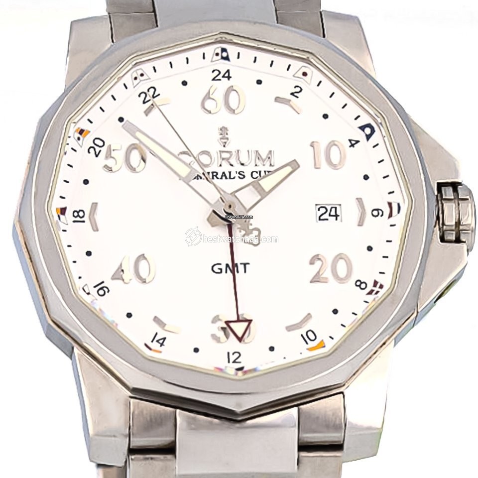 Corum Admirals Cup GMT 44 Mens watch Unisex Automatic Steel 383.330.20 v701 aa12