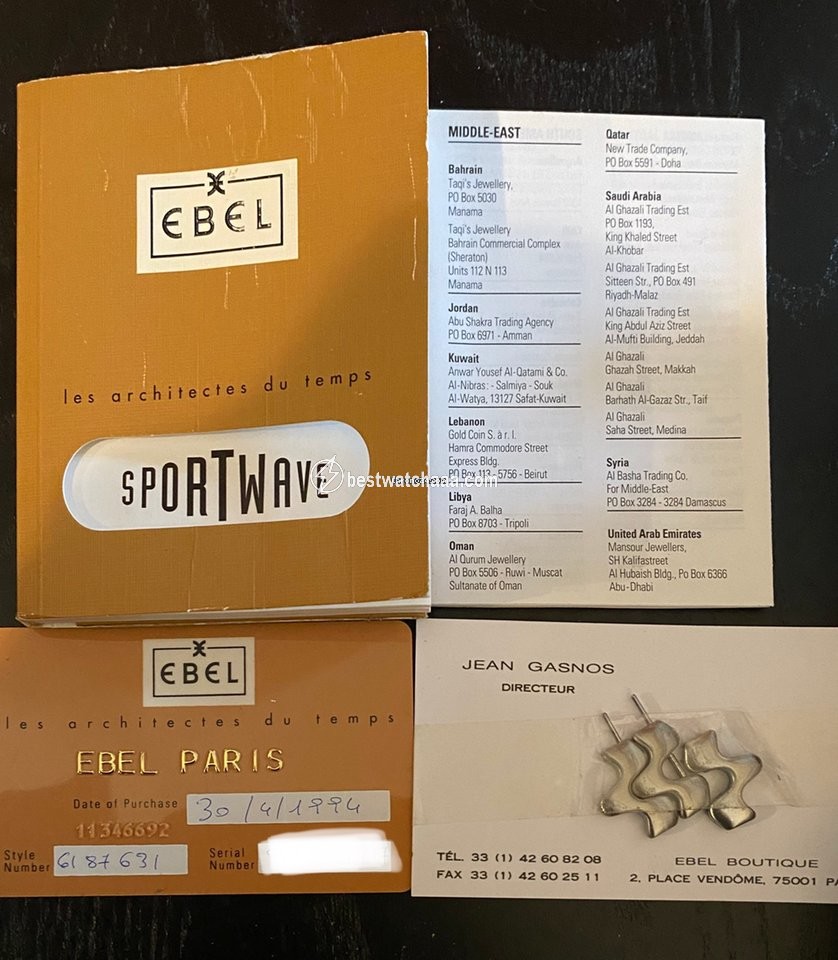 Ebel Sportwave Mens watch Unisex Quartz Gold Steel E 6187631 - gallery