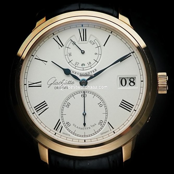 Glashutte Original Senator Chronometer Mens watch Unisex Manual winding Rose gold 58-01-01-01-04