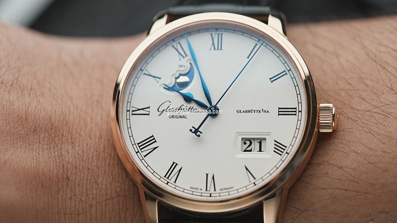 Glashutte Original Senator Panorama Date Moon Phase Mens watch Unisex Automatic Rose gold 100-04-32-15-04 - gallery