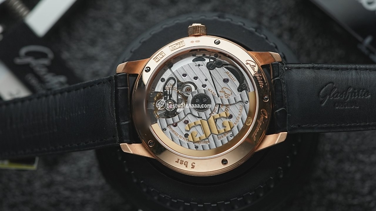 Glashutte Original Senator Panorama Date Moon Phase Mens watch Unisex Automatic Rose gold 100-04-32-15-04 - gallery