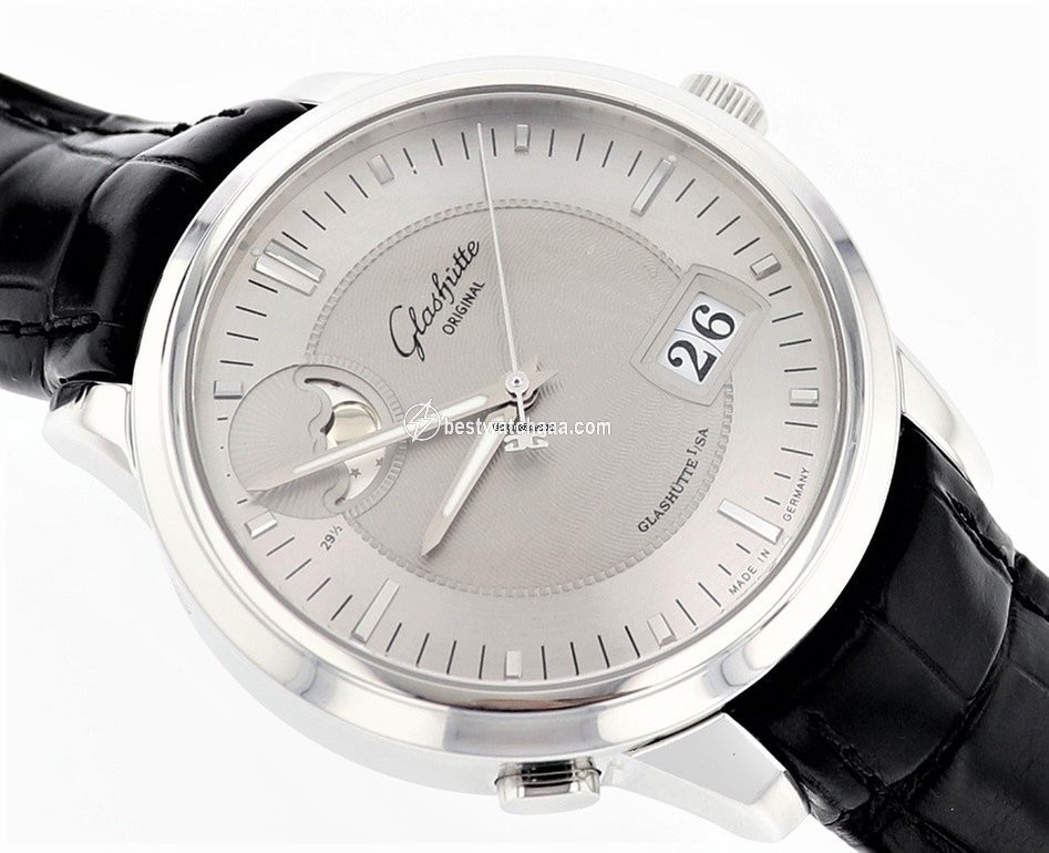 Glashutte Original Senator Panorama Date Moon Phase Mens watch Unisex Automatic Steel 100-04-04-02-04