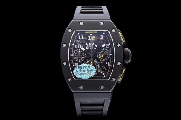 Richard Mille Super Clone RM 011 Black Strap