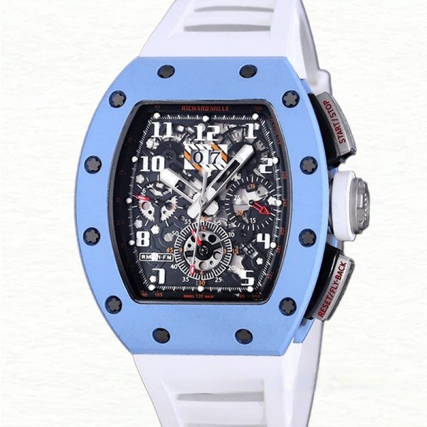 Richard Mille RM 011 Super Clone Automatic Men Watch Rubber Band Acrylic