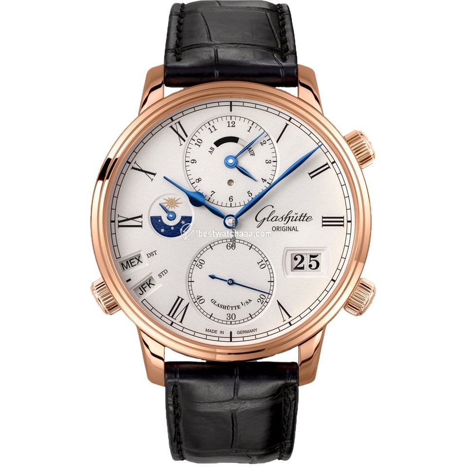 Glashutte Original Senator Cosmopolite Mens watch Unisex Automatic Red gold 1-89-02-01-05-30