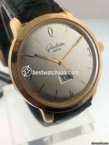 Glashutte Original Sixties Panorama Date Mens watch Unisex Manual winding Rose gold 3947010104