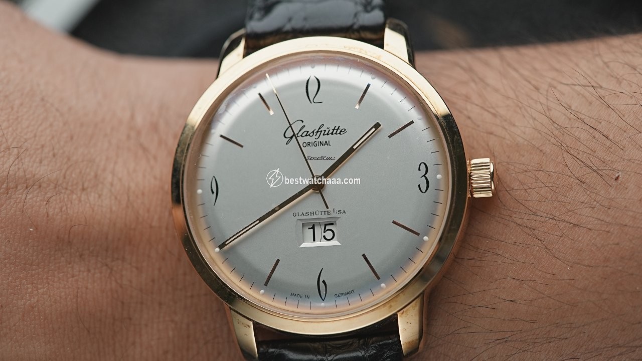 Glashutte Original Sixties Panorama Date Mens watch Unisex Automatic Rose gold 39-47-01-01-04 - gallery