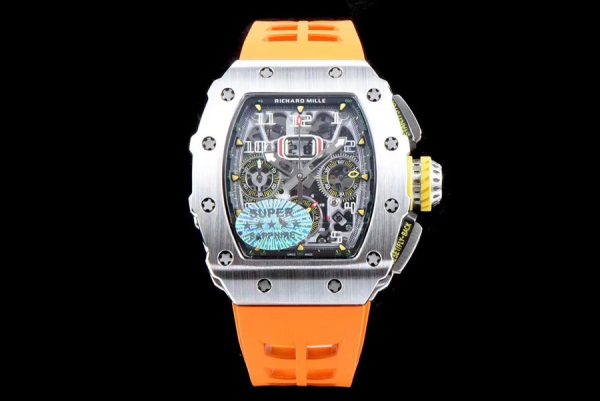 Richard Mille Super Clone RM 11-03 Series Orange Strap