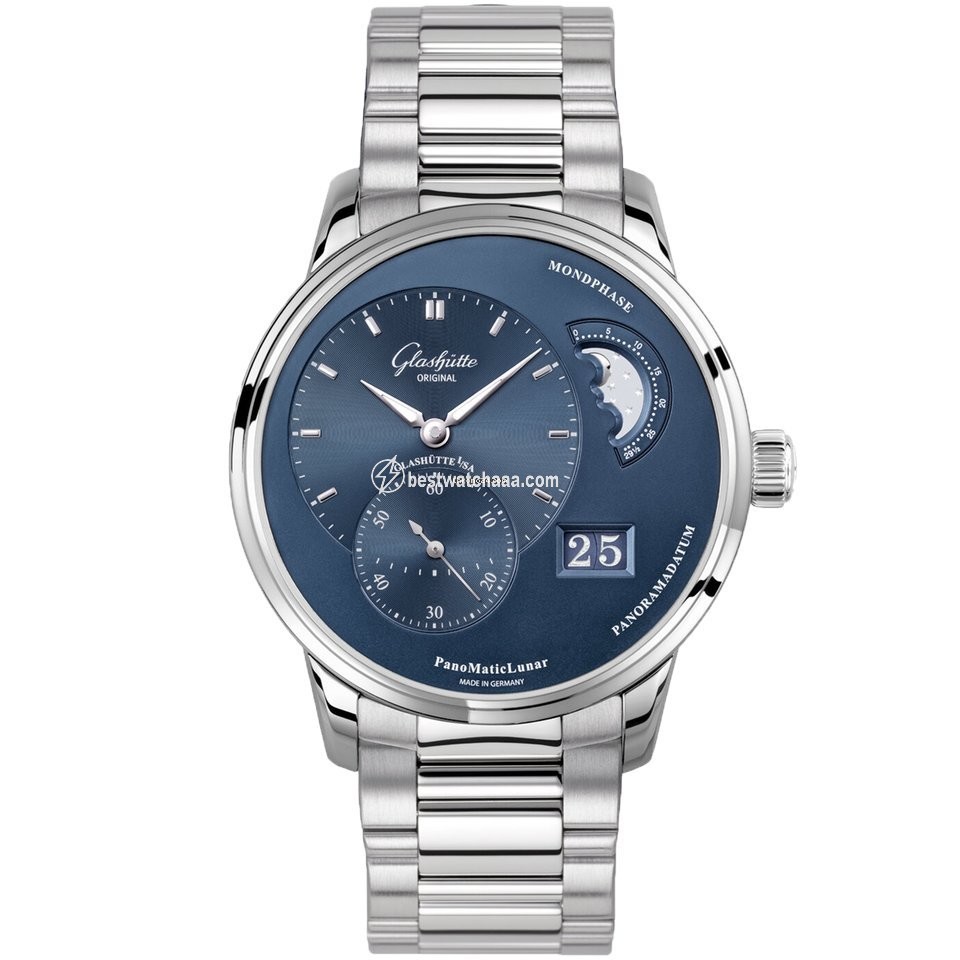 Glashutte Original PanoMaticLunar Mens watch Unisex Automatic Steel 1-90-02-46-32-70