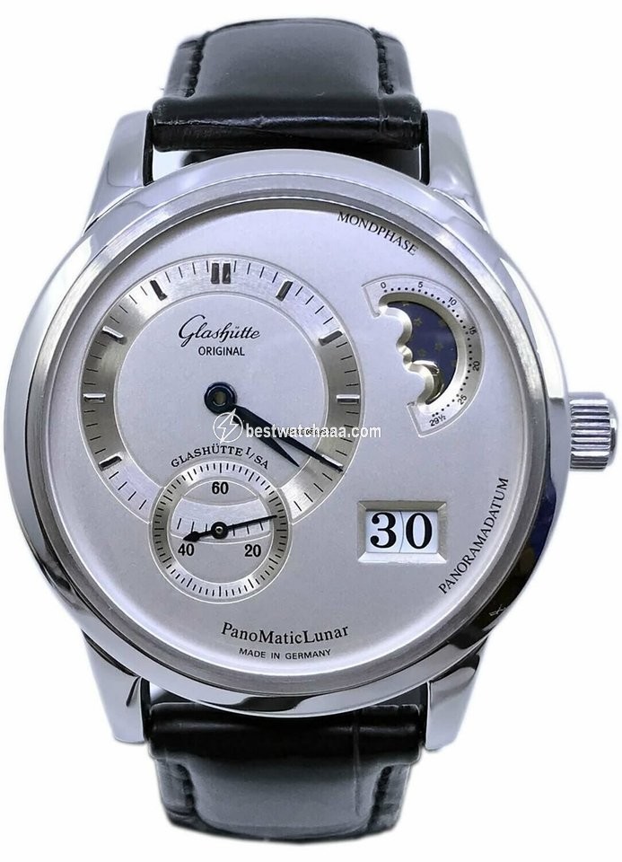 Glashutte Original PanoMaticLunar Mens watch Unisex Automatic Steel 90.02.02.02.04