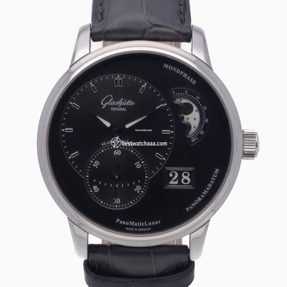 Glashutte Original PanoMaticLunar Mens watch Unisex Automatic Steel 1-90-02-43-32-05