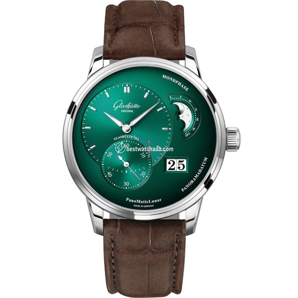 Glashutte Original PanoMaticLunar Mens watch Unisex Automatic Steel 1-90-02-13-32-31
