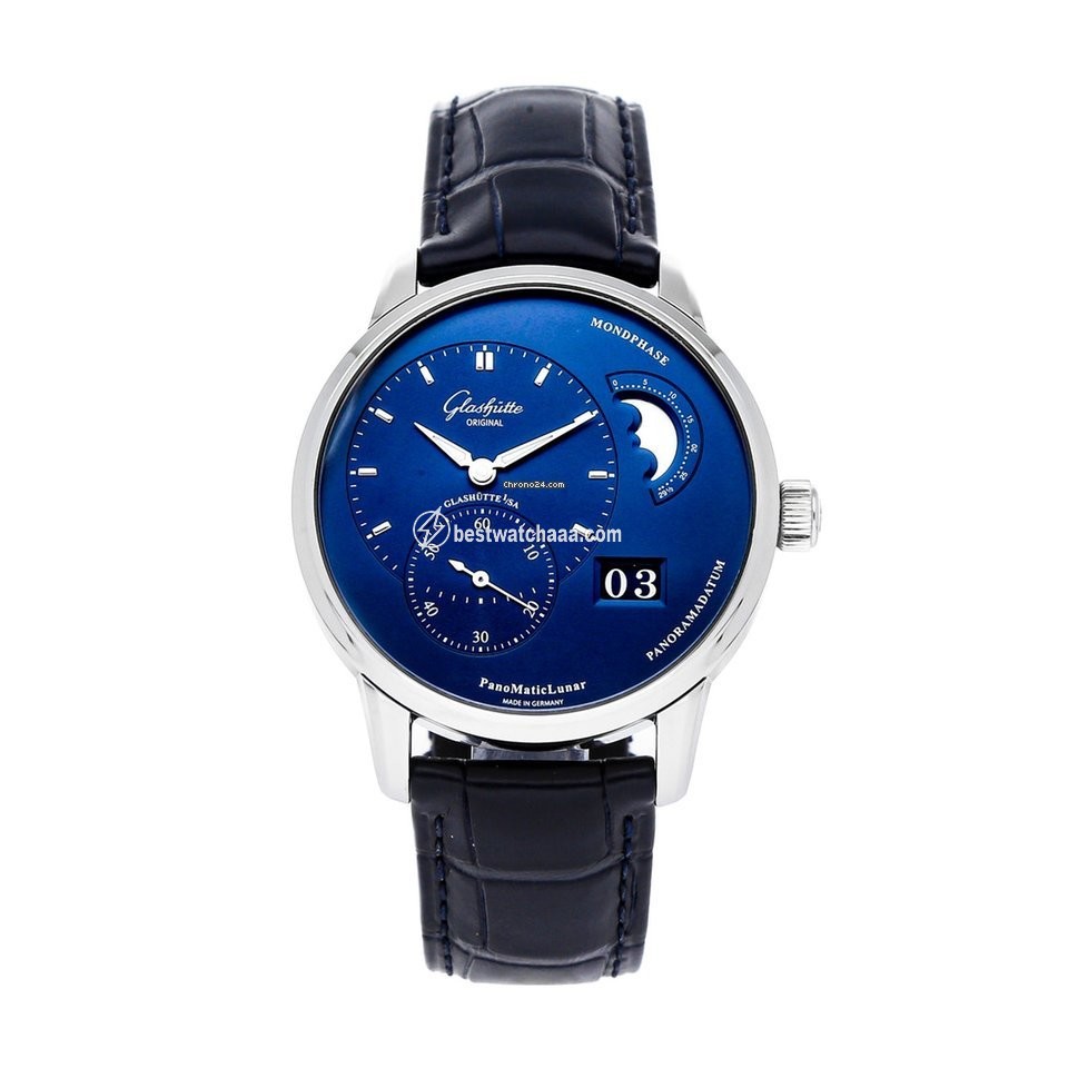 Glashutte Original PanoMaticLunar Mens watch Unisex Automatic Steel 90-02-46-32-35