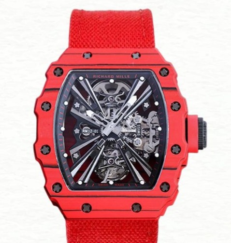 Richard Mille RM12-01 Super Clone Automatic Men Strap Transparent Dial Watch