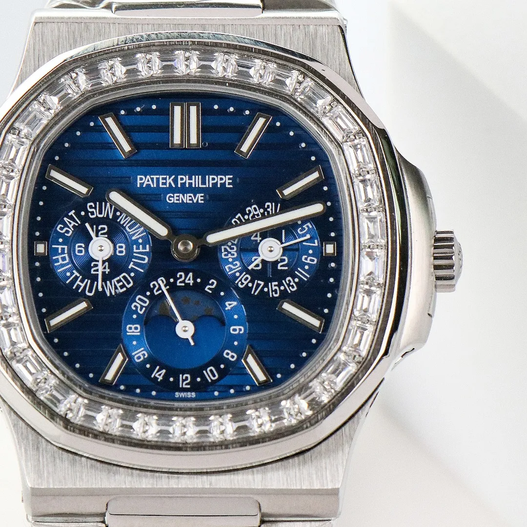 Patek Philippe Blue Nautilus Perpetual Watch - gallery