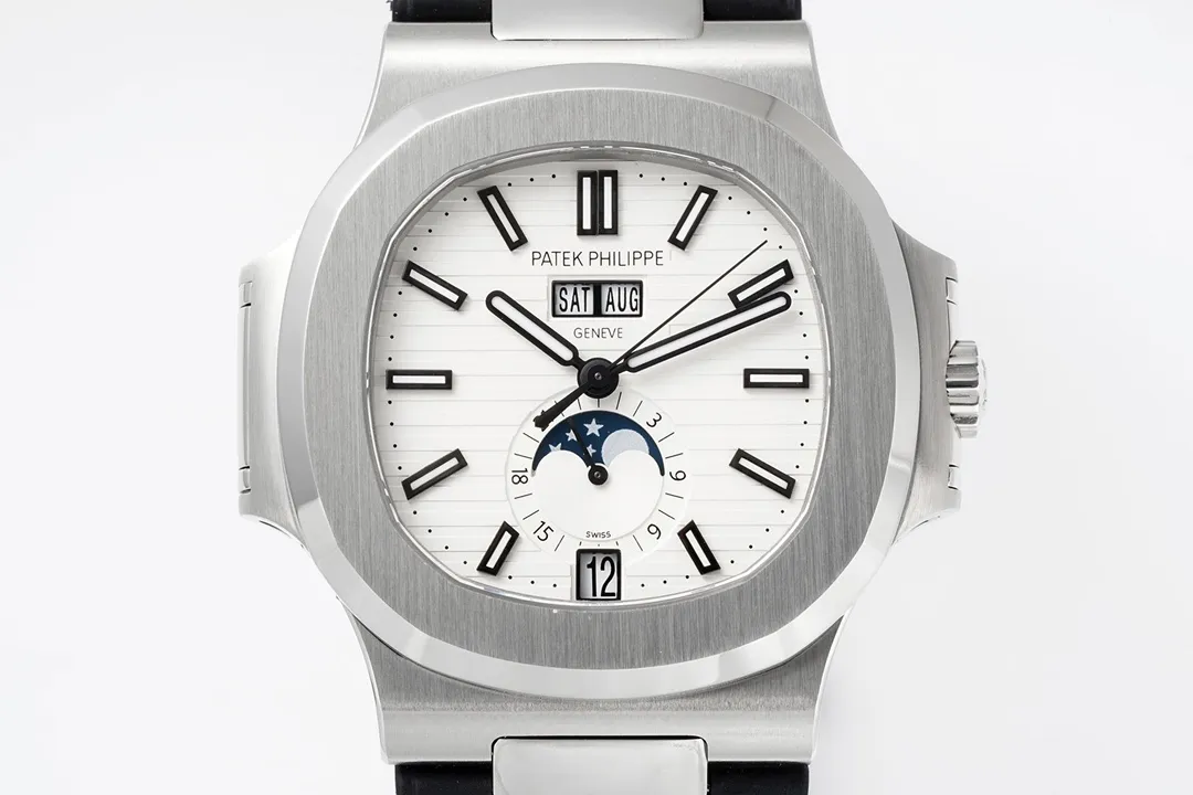 Patek Philippe Nautilus Blue Rubber Strap Watch - gallery