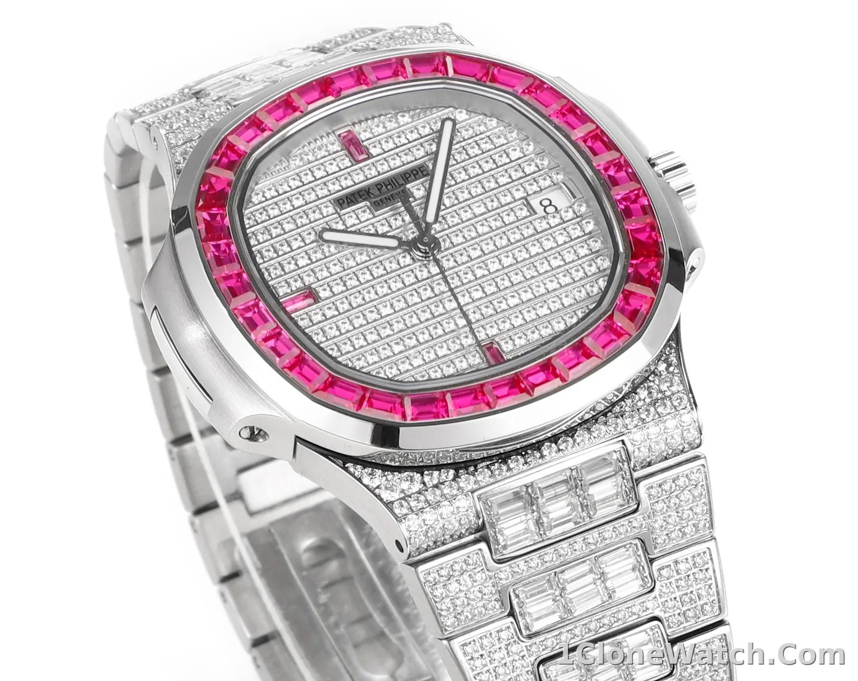 Patek Philippe White Gold Ruby Nautilus Watch
